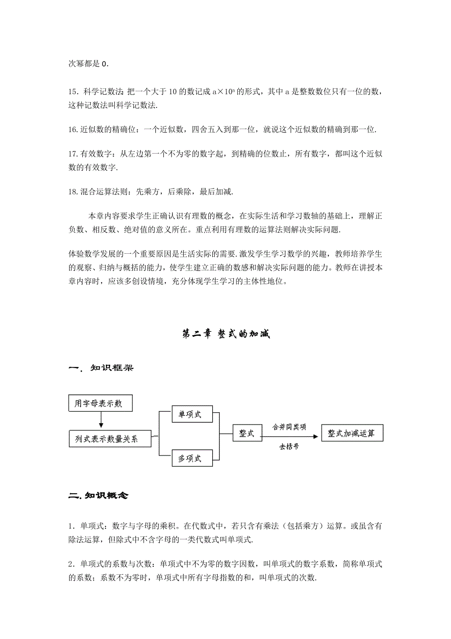 七年级数学上册知识点总结_第4页