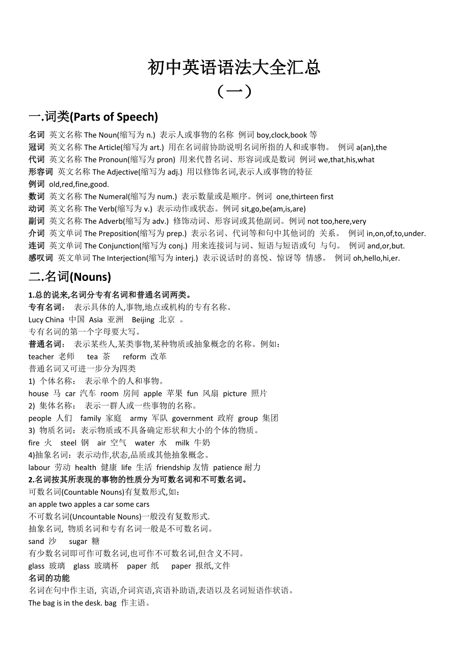 初中英语语法大全汇总_第1页