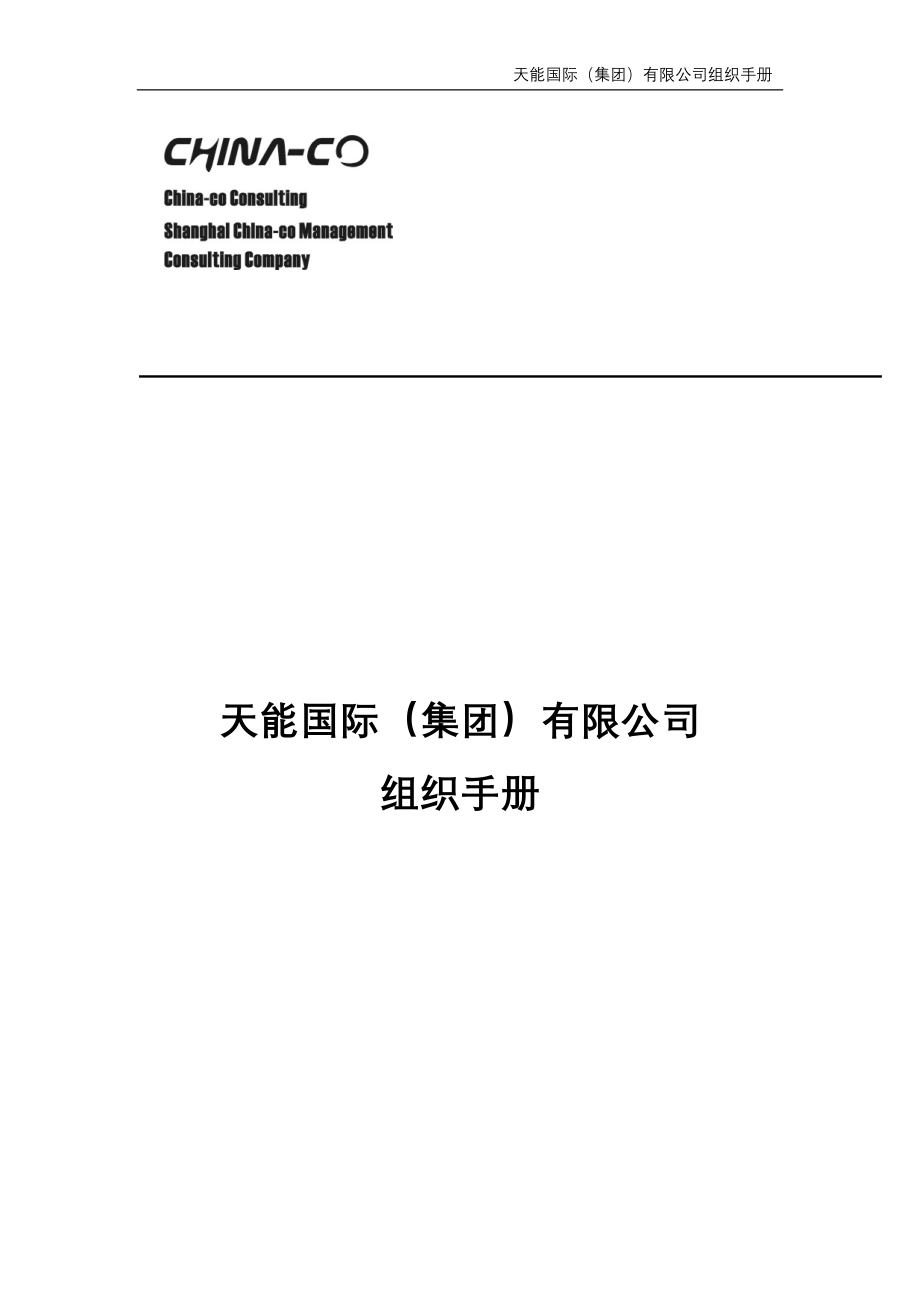 某某国际有限公司组织手册_第1页