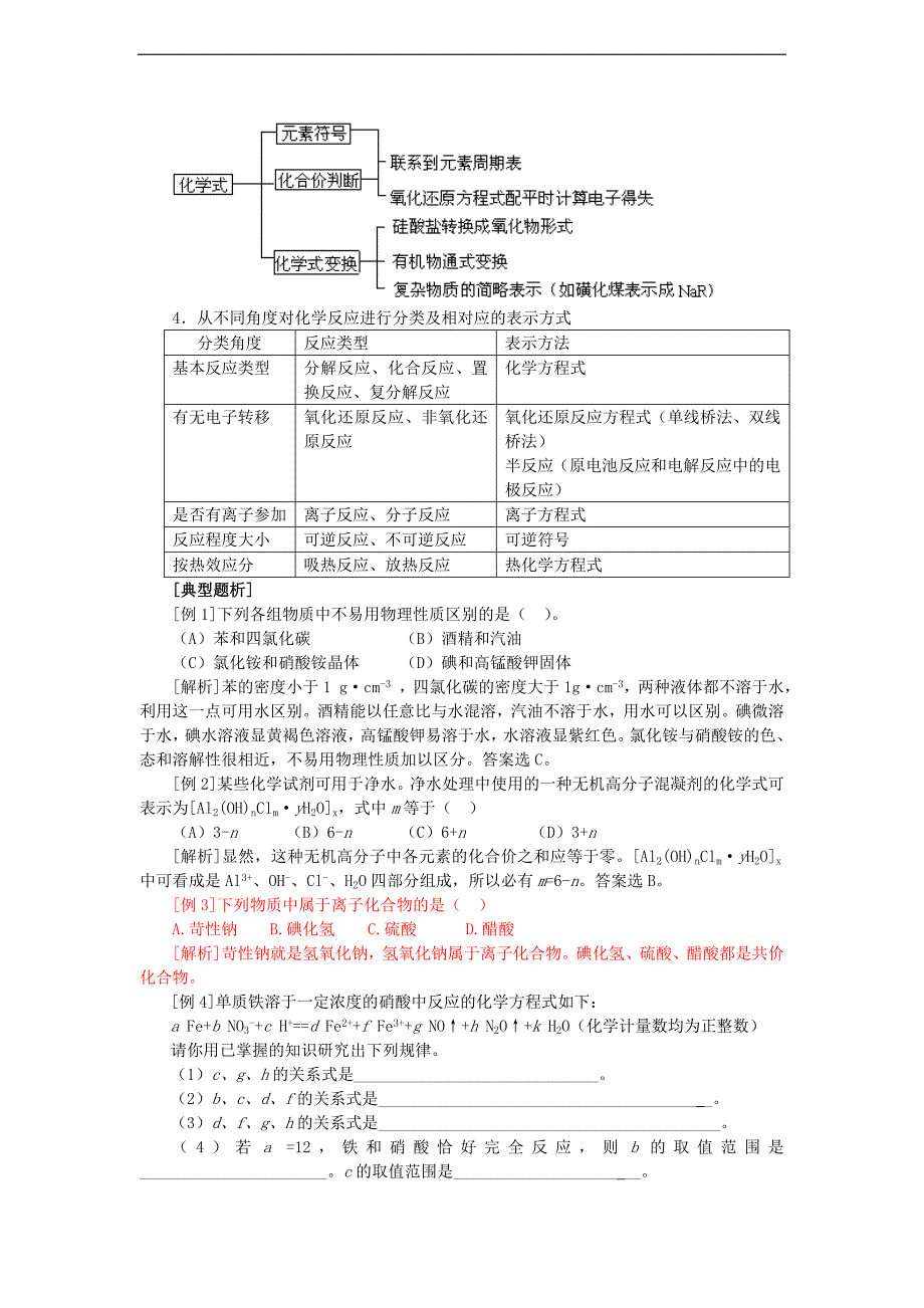 高考化学最后冲刺专题一化学基本概念的梳理和综合_第2页