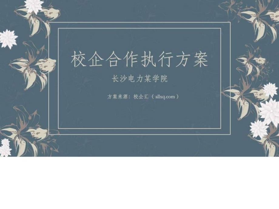 电子商务专业校企合作方案长沙电力某学院.ppt_第1页