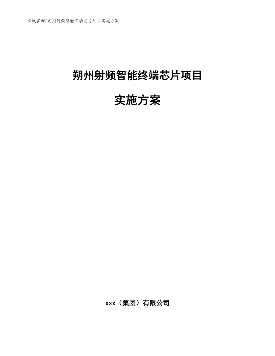 朔州射频智能终端芯片项目实施方案【模板】_第1页