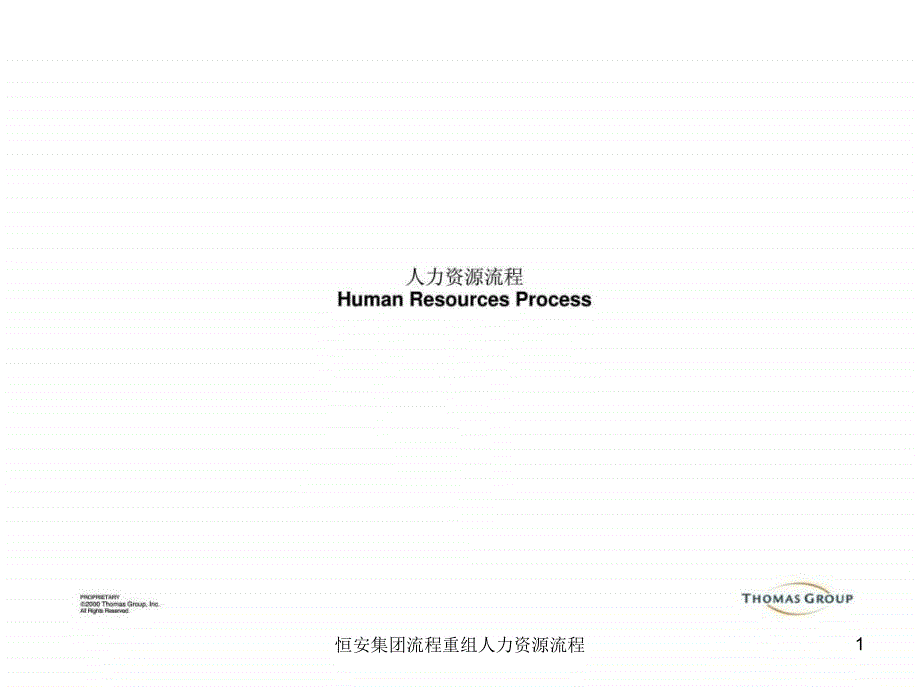 恒安集团流程重组人力资源流程课件_第1页