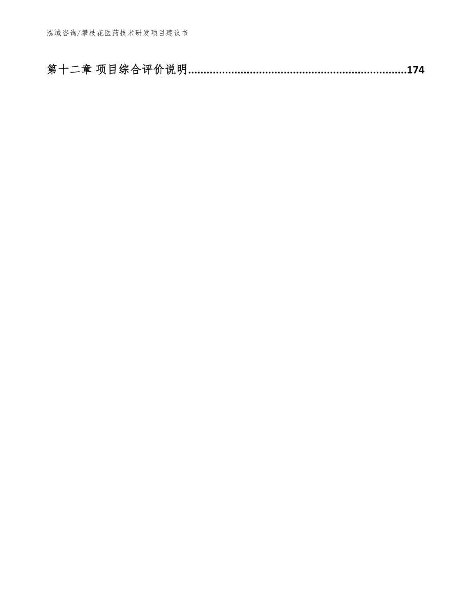 攀枝花医药技术研发项目建议书（模板范本）_第5页