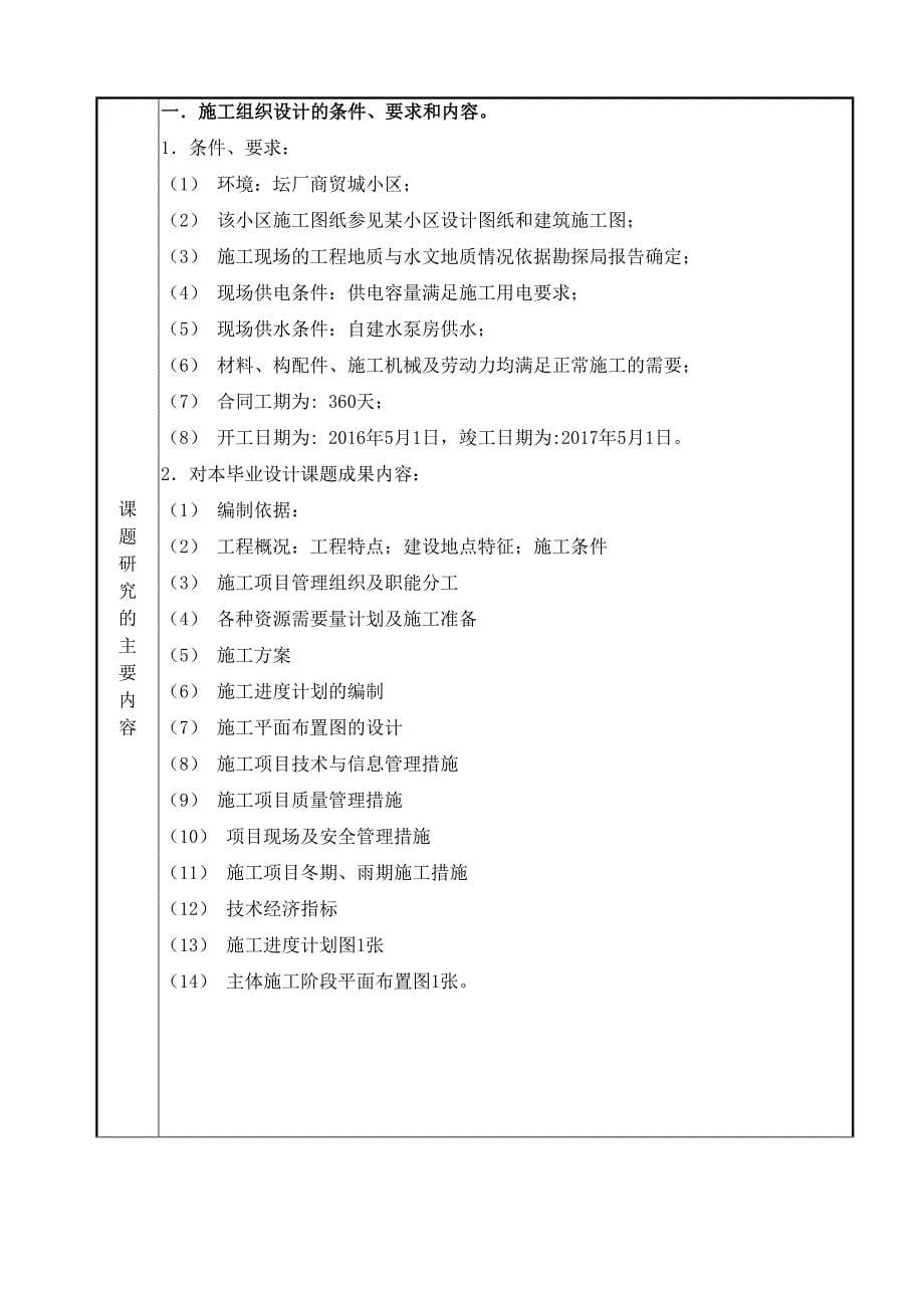 施工组织设计开题报告_第5页