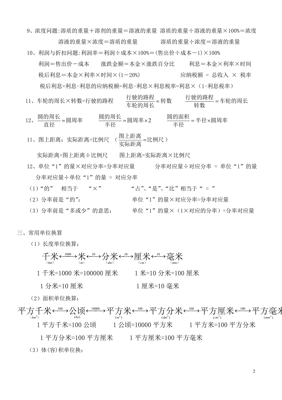 小学数学必背公式及数量关系.doc_第2页