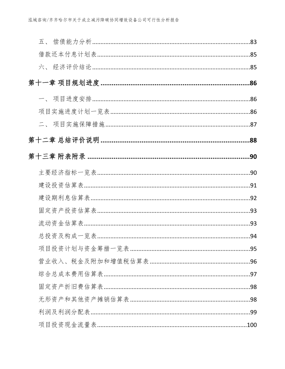 齐齐哈尔市关于成立减污降碳协同增效设备公司可行性分析报告【参考模板】_第5页