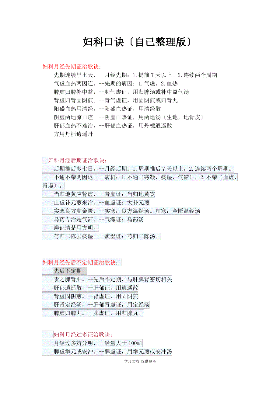 中医妇科学口诀_第1页