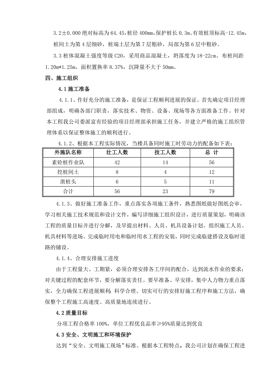 混凝土桩地基处理施工方案_第4页