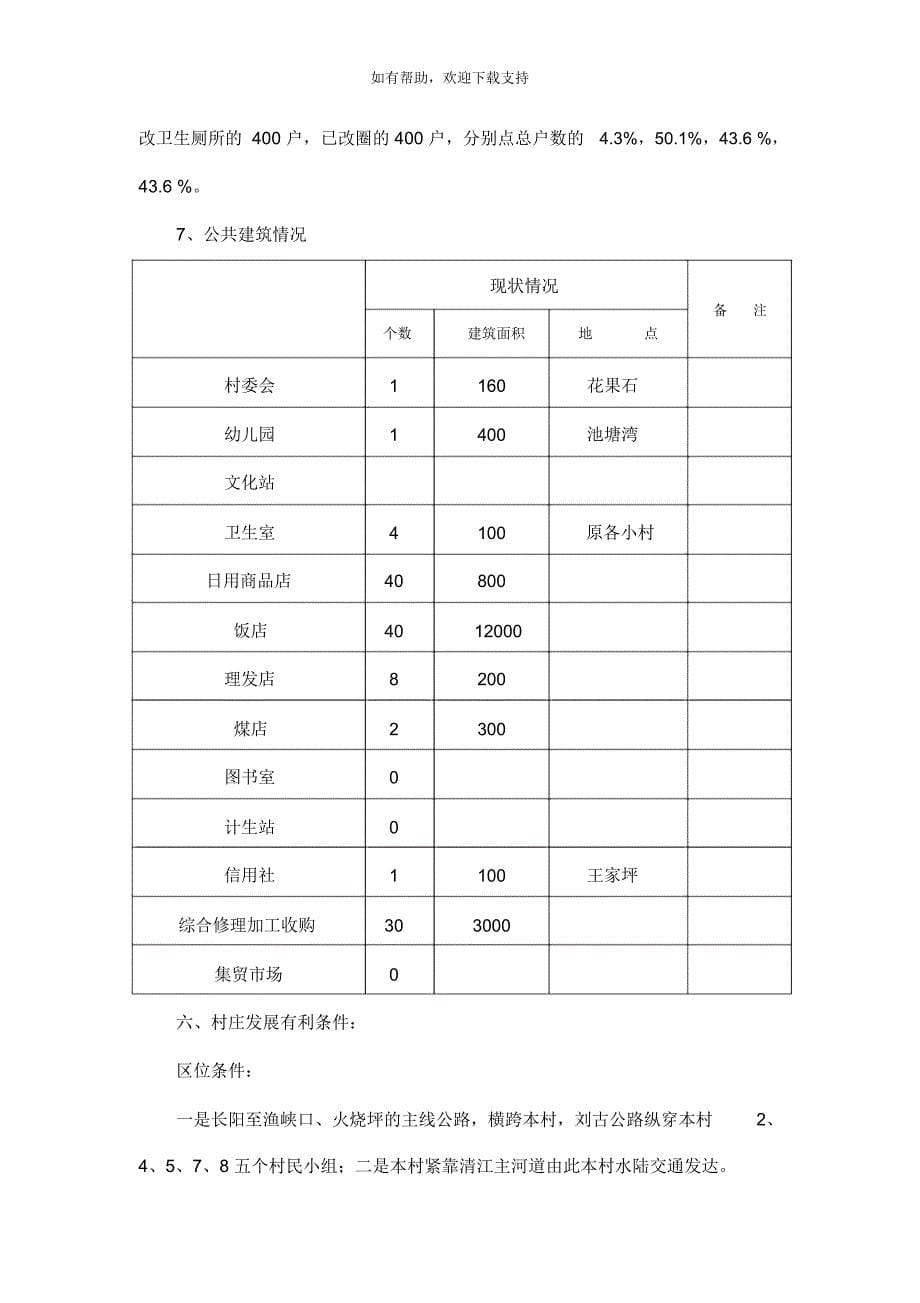 社坪村整治、建设规划说明_第5页