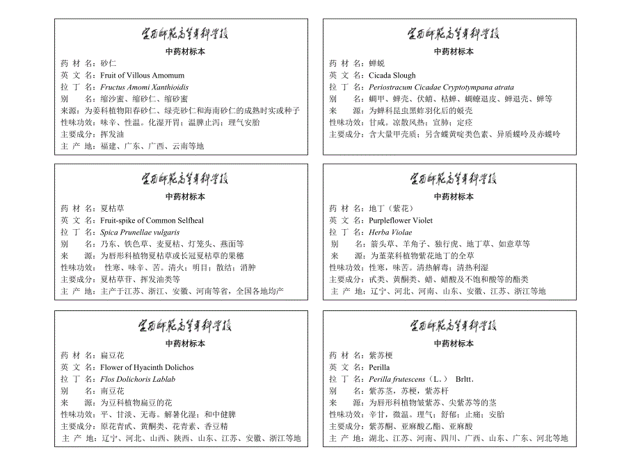 中药材标签饮片排版_第1页