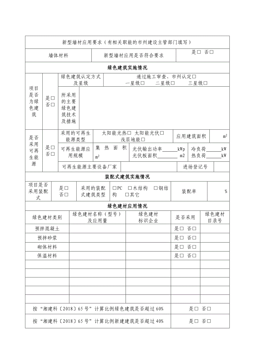 建筑节能与绿色建筑相关技术措施实施情况表_第2页