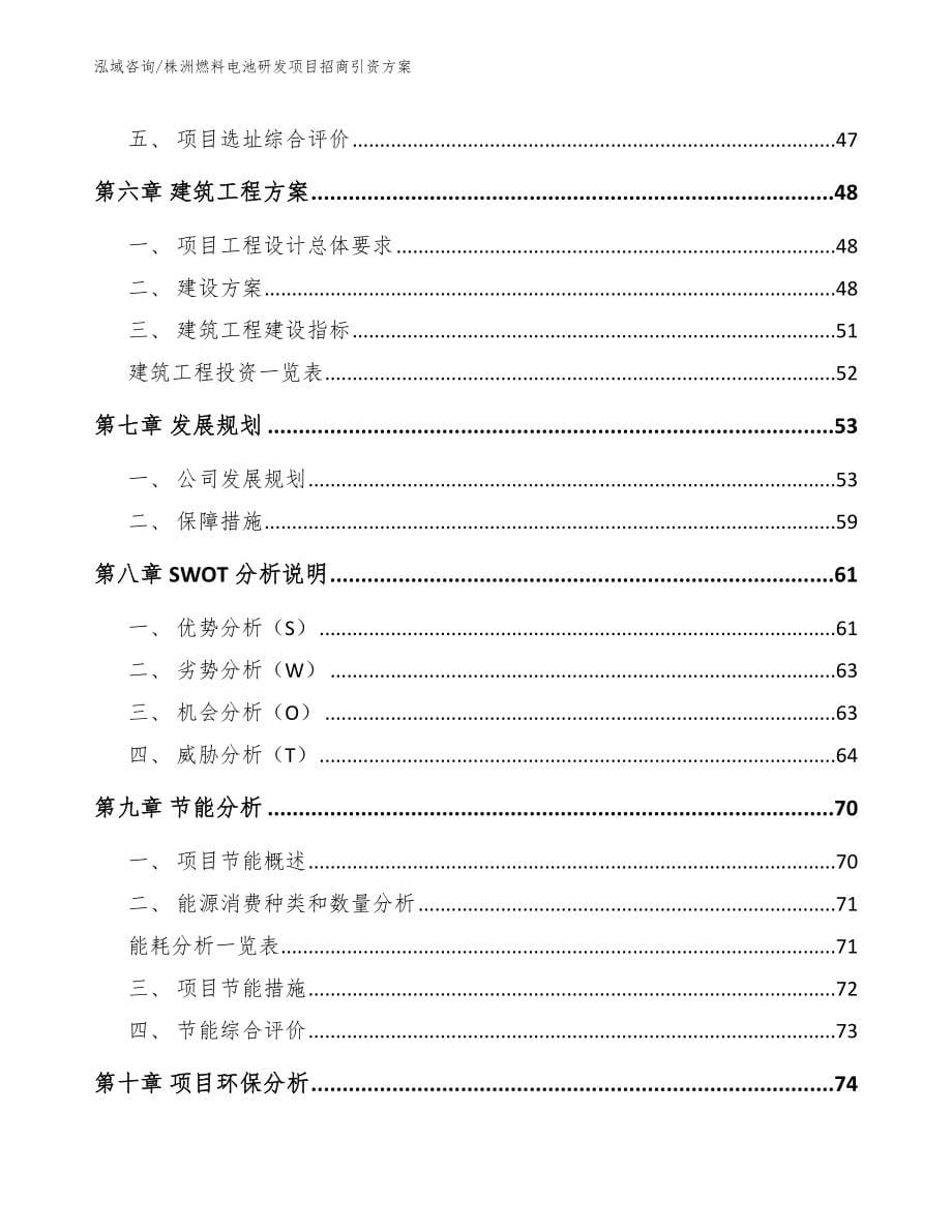 株洲燃料电池研发项目招商引资方案（模板范文）_第5页