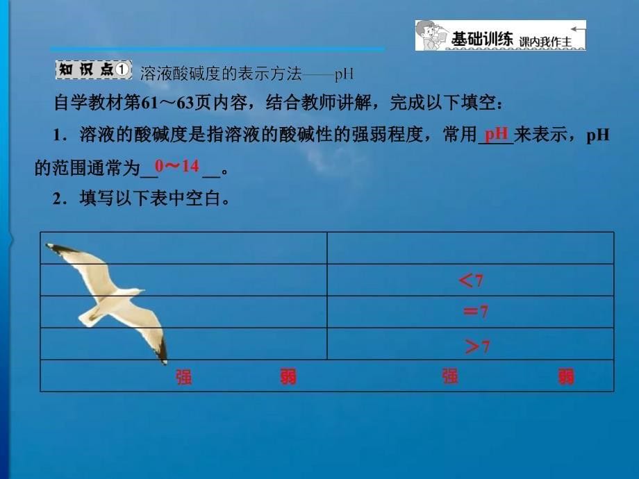 人教版初中化学九年级下册10.2.2溶液酸碱度的表示法pHppt课件_第5页