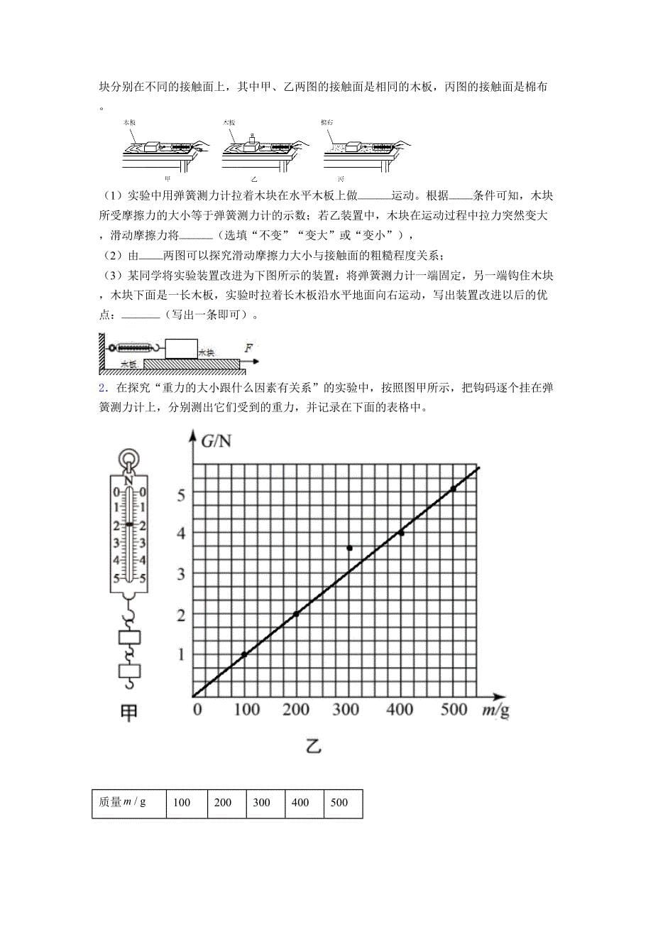 人教版初中八年级物理第一次期中考试-提升--测试卷精装版含答案.docx_第5页