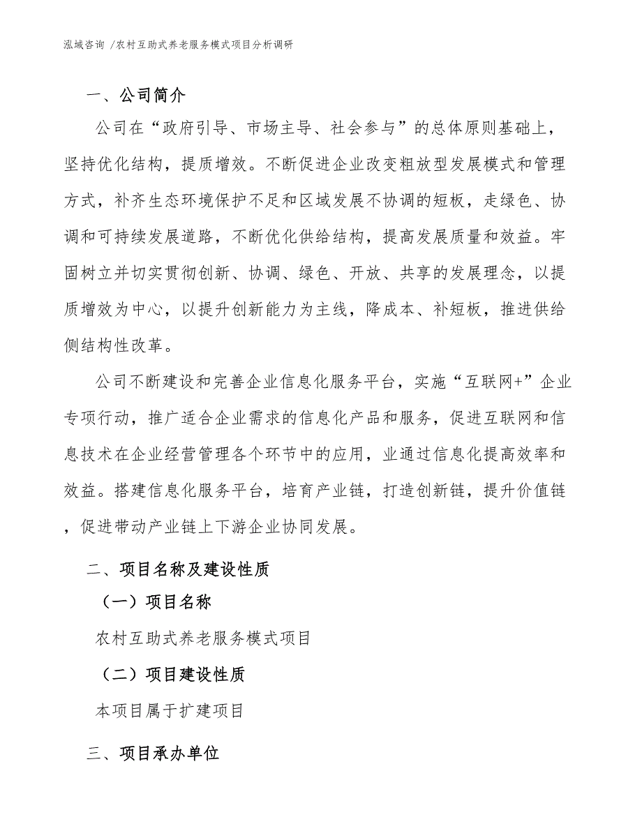 农村互助式养老服务模式项目分析调研-范文参考_第4页