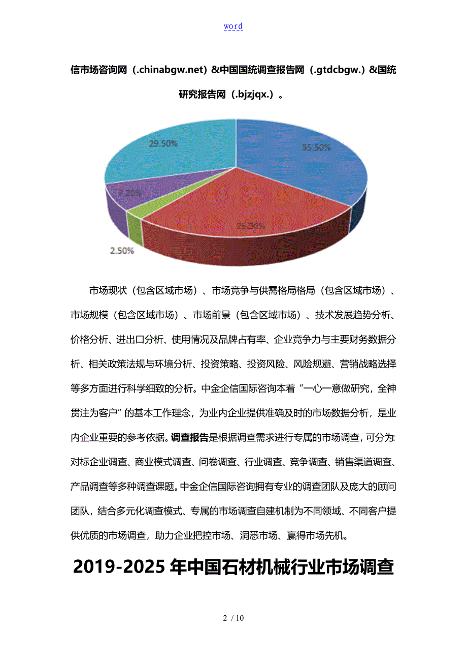 中国石材机械行业市场调查分析及投资策略专项研究预测报告_第2页