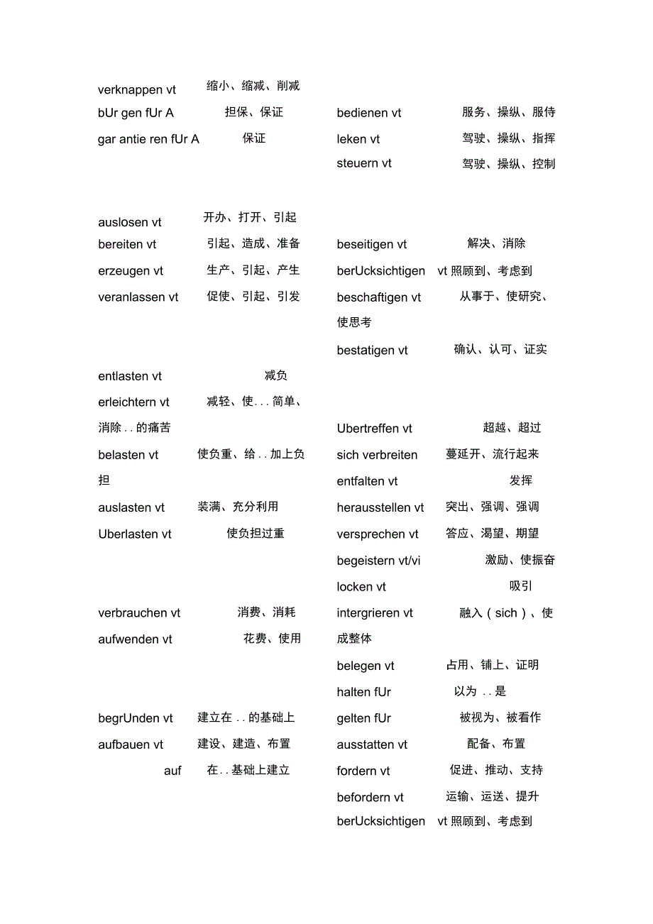 德语词汇常见动词_第4页