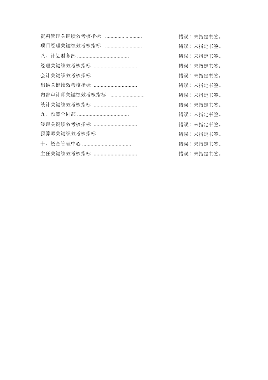 某公司关键绩效考核指标体系(55页)_第3页