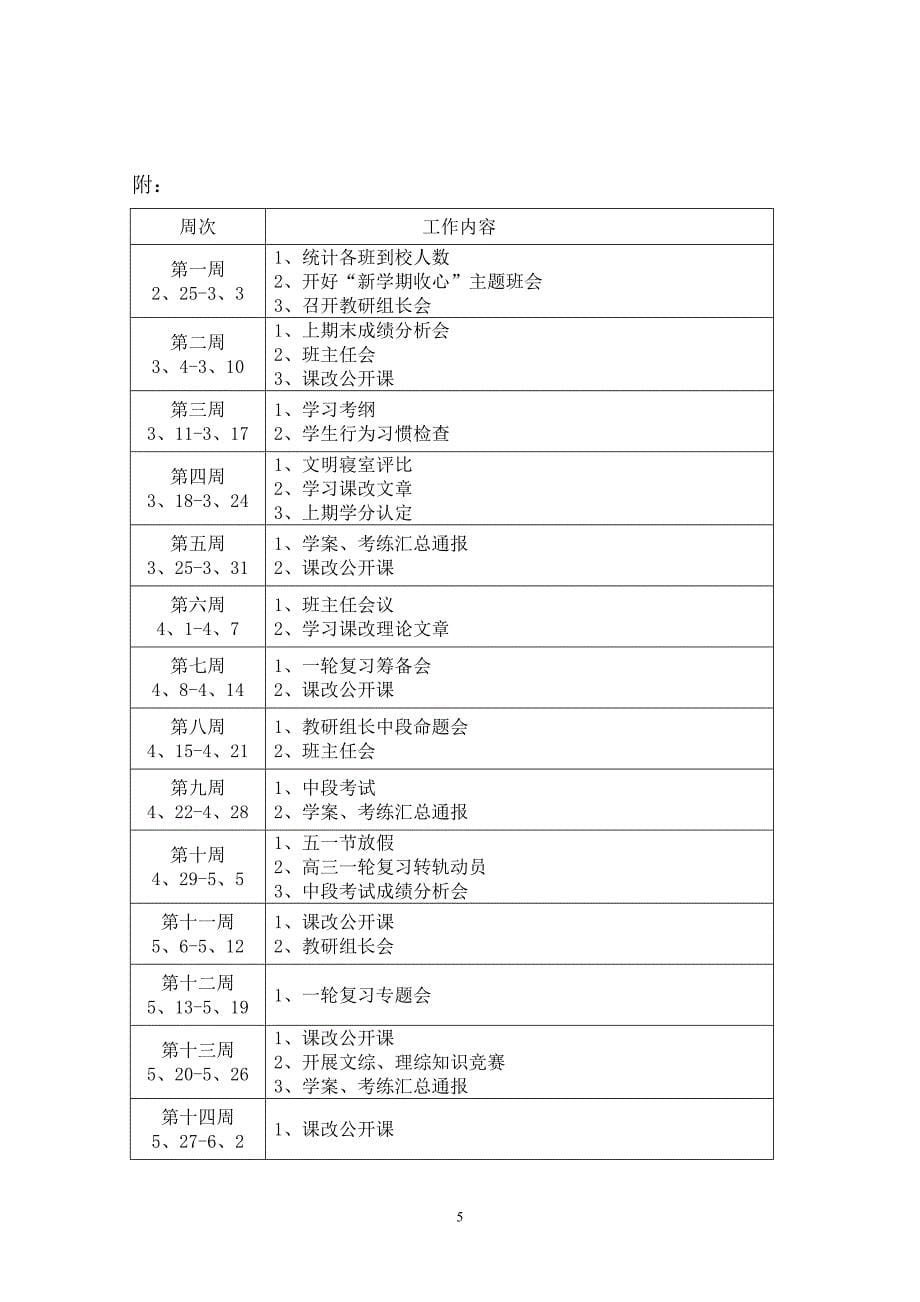 高二年级组第二学期工作计划_第5页