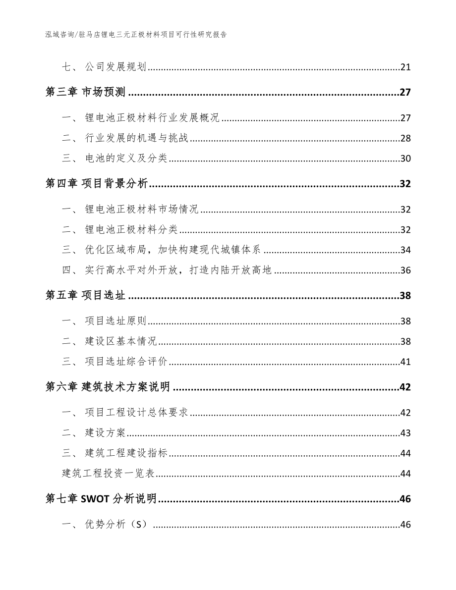 驻马店锂电三元正极材料项目可行性研究报告范文参考_第2页