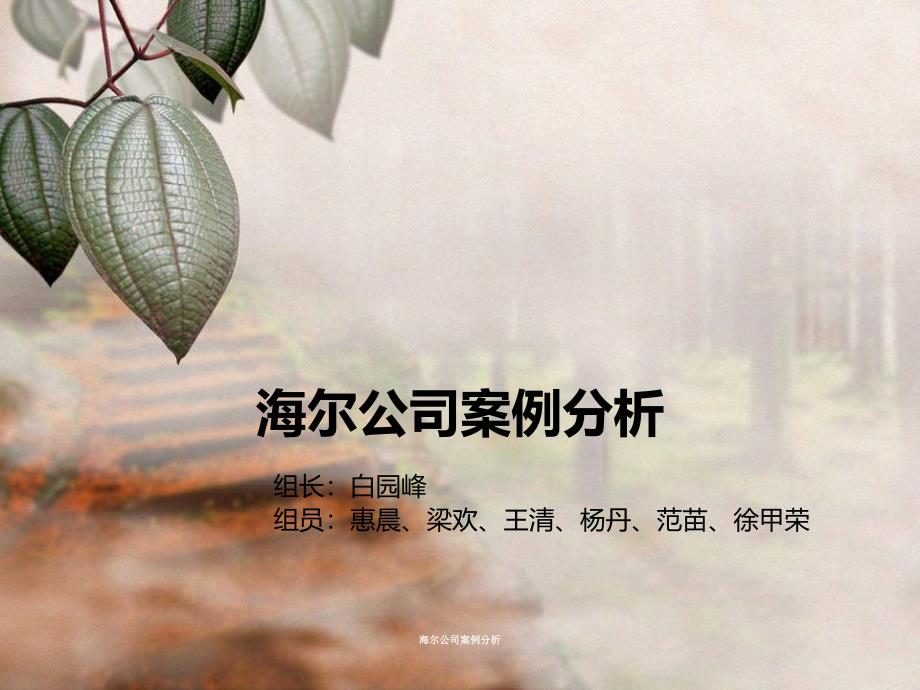 海尔公司案例分析课件_第1页