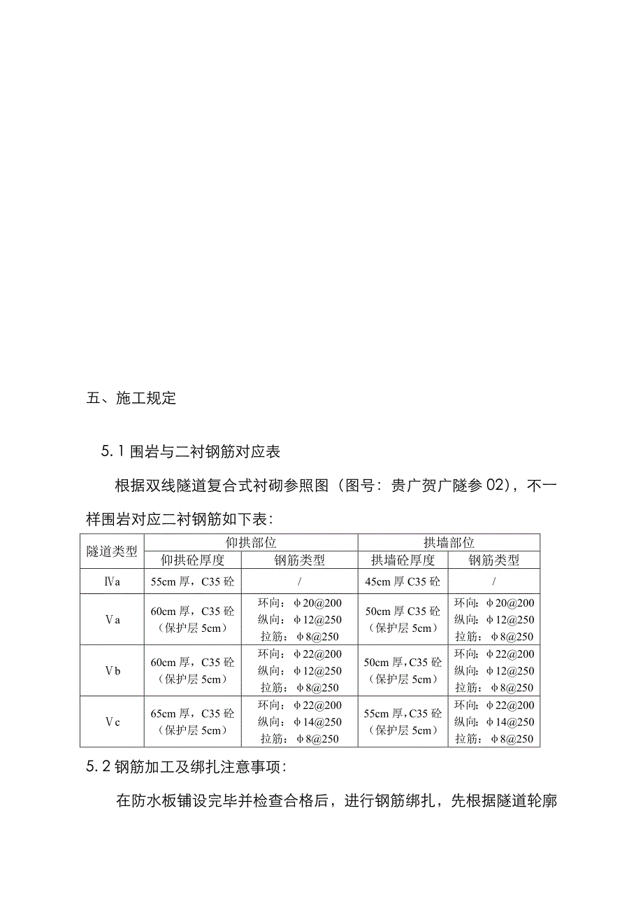 隧道衬砌钢筋加工与安装作业指导书_第3页