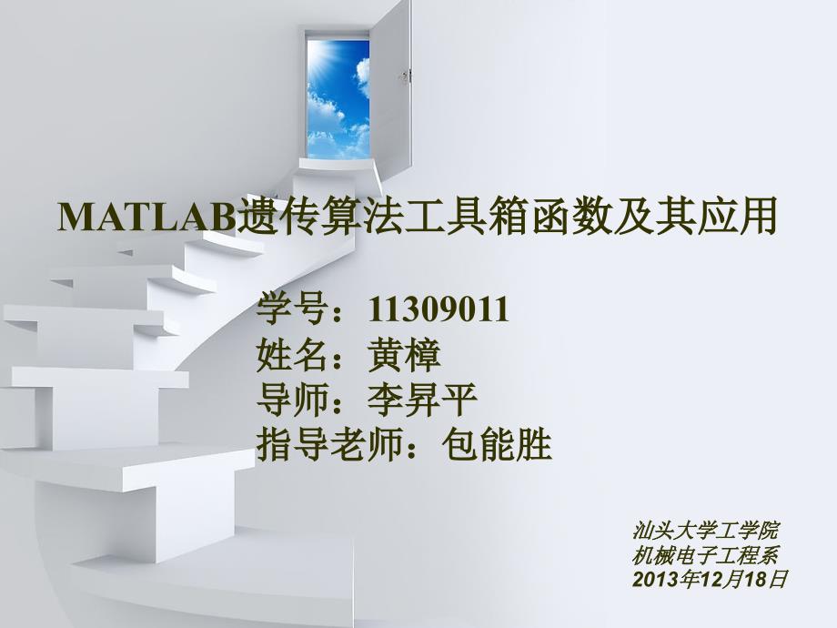 MATLAB遗传算法工具箱及其应用_第1页