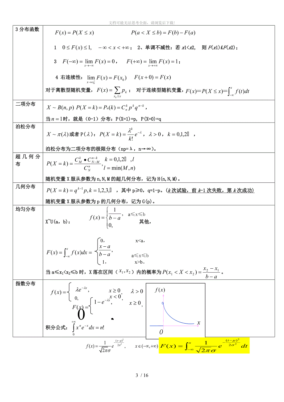 概率论与数理统计公式大全WORD_第3页