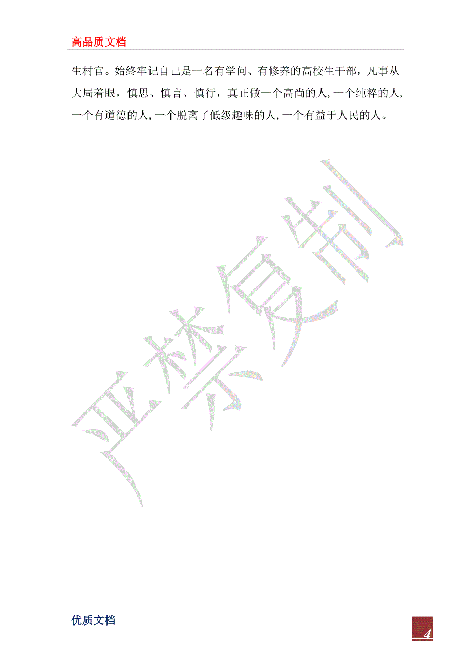 2023年大学生村官工作总结（范例）_第4页