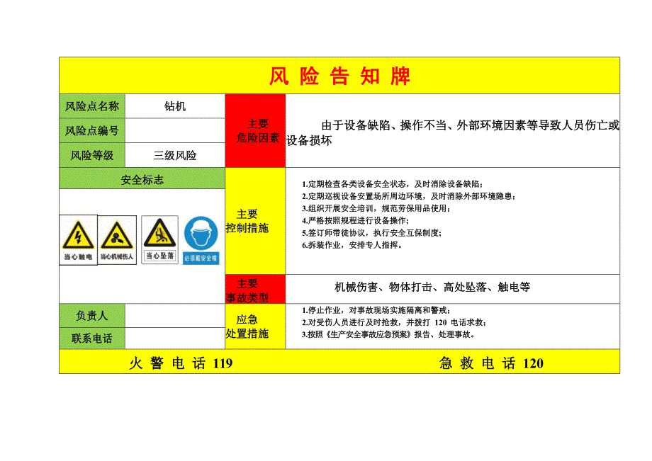 地质勘查钻探作业安全风险分布图及分级管控“三清单”_第2页