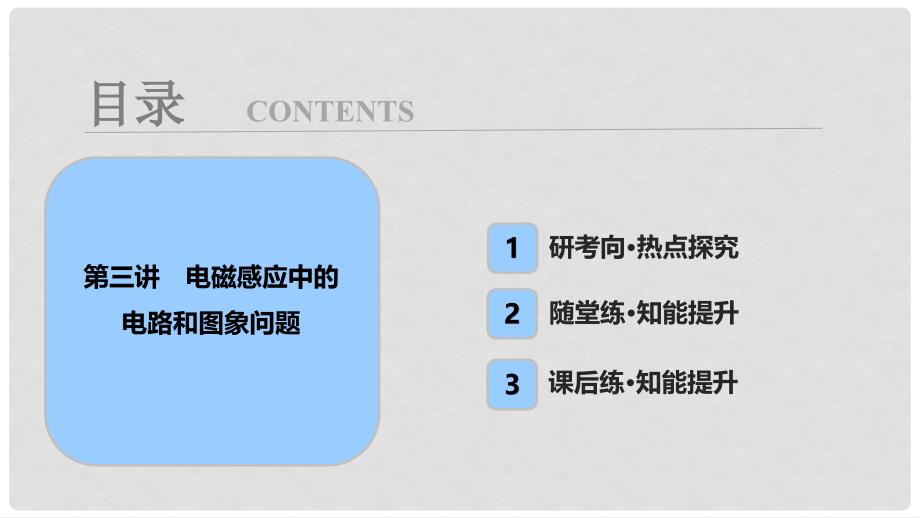 高考物理一轮复习 第十章 电磁感应 第三讲 电磁感应中的电路和图象问题课件_第1页