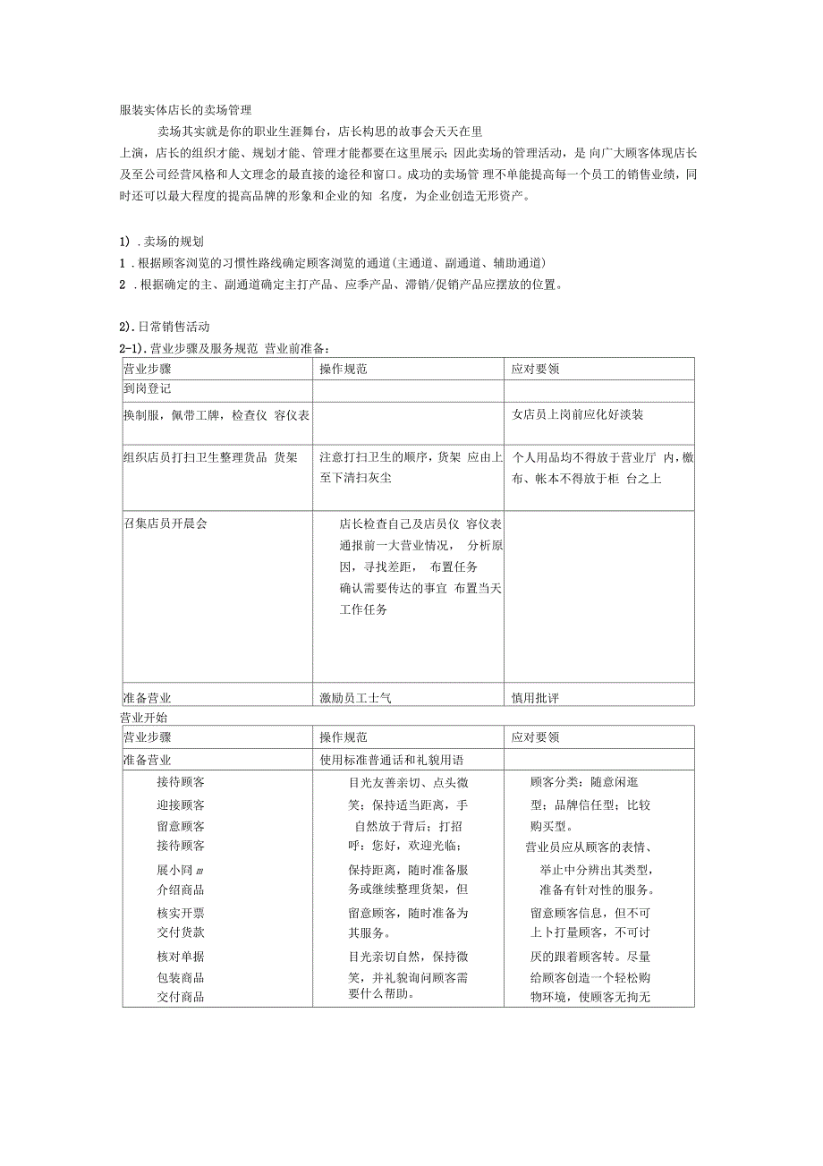 服装实体店长的卖场管理_第1页