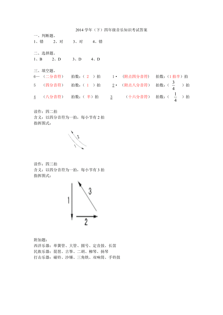 四年级音乐下考试_第2页
