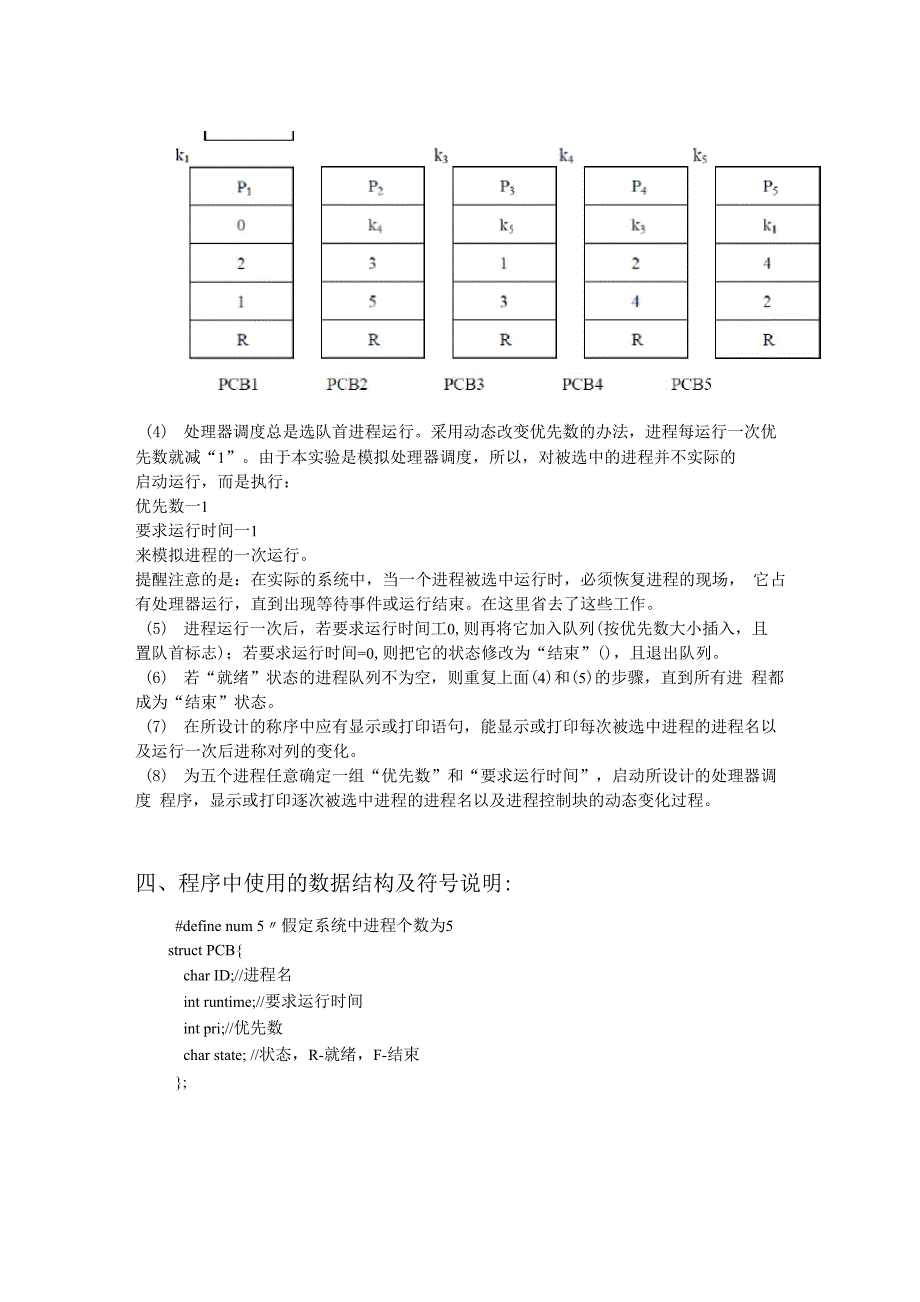 实验一处理器调度实验报告_第2页