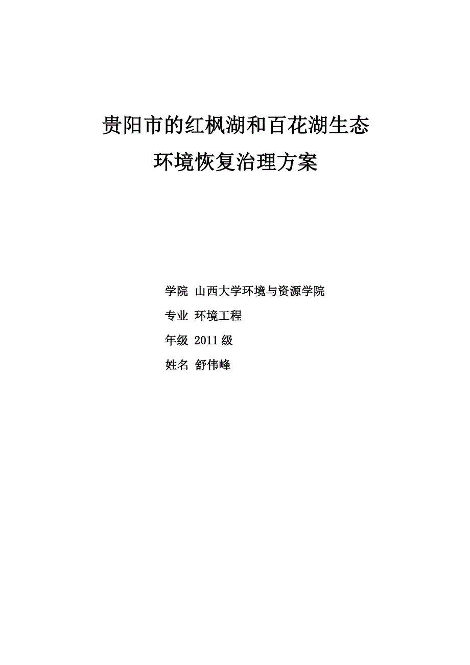 湖泊修复方案分解_第1页