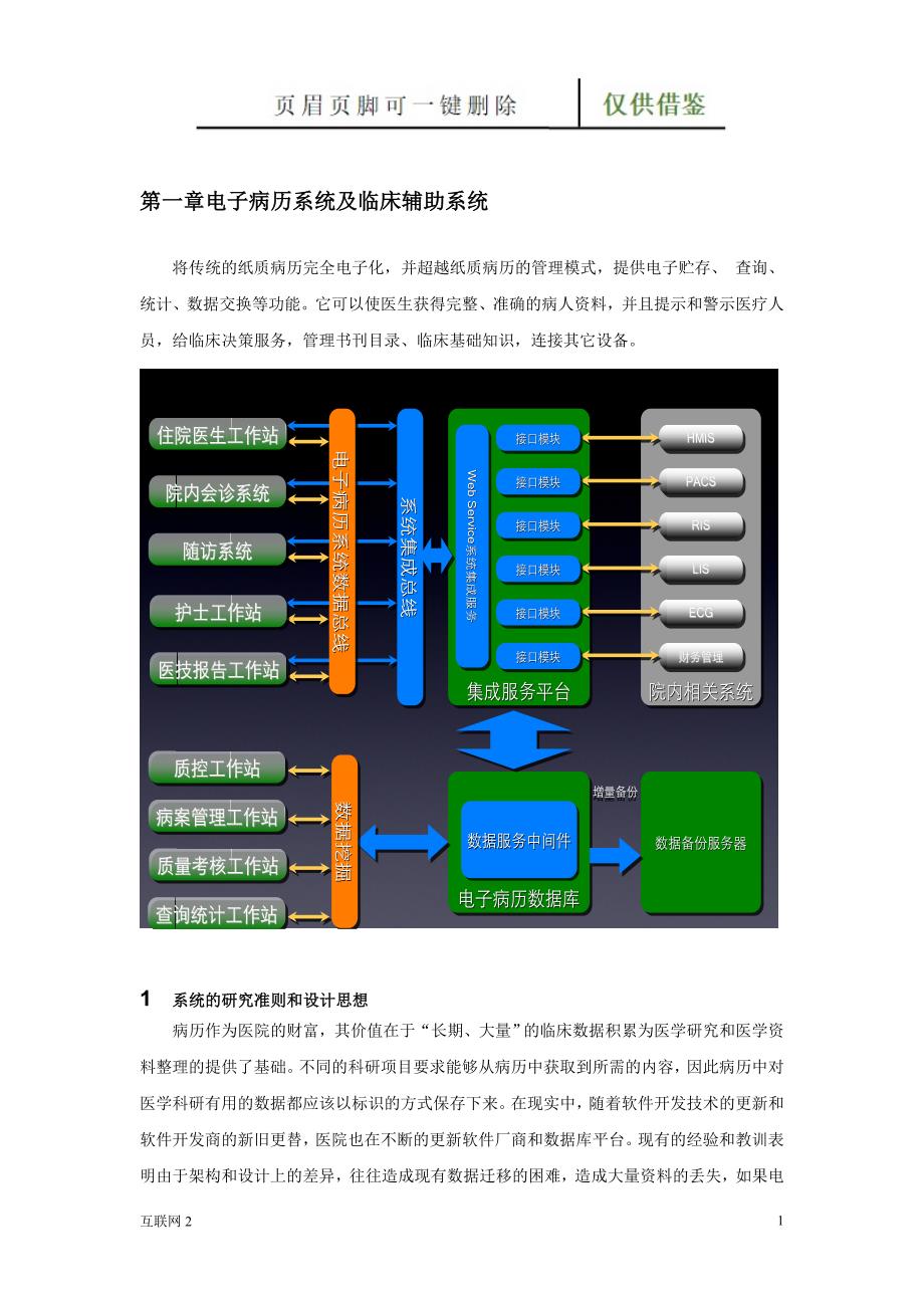 嘉和美康电子病历系统及临床辅助系统互联网_第1页