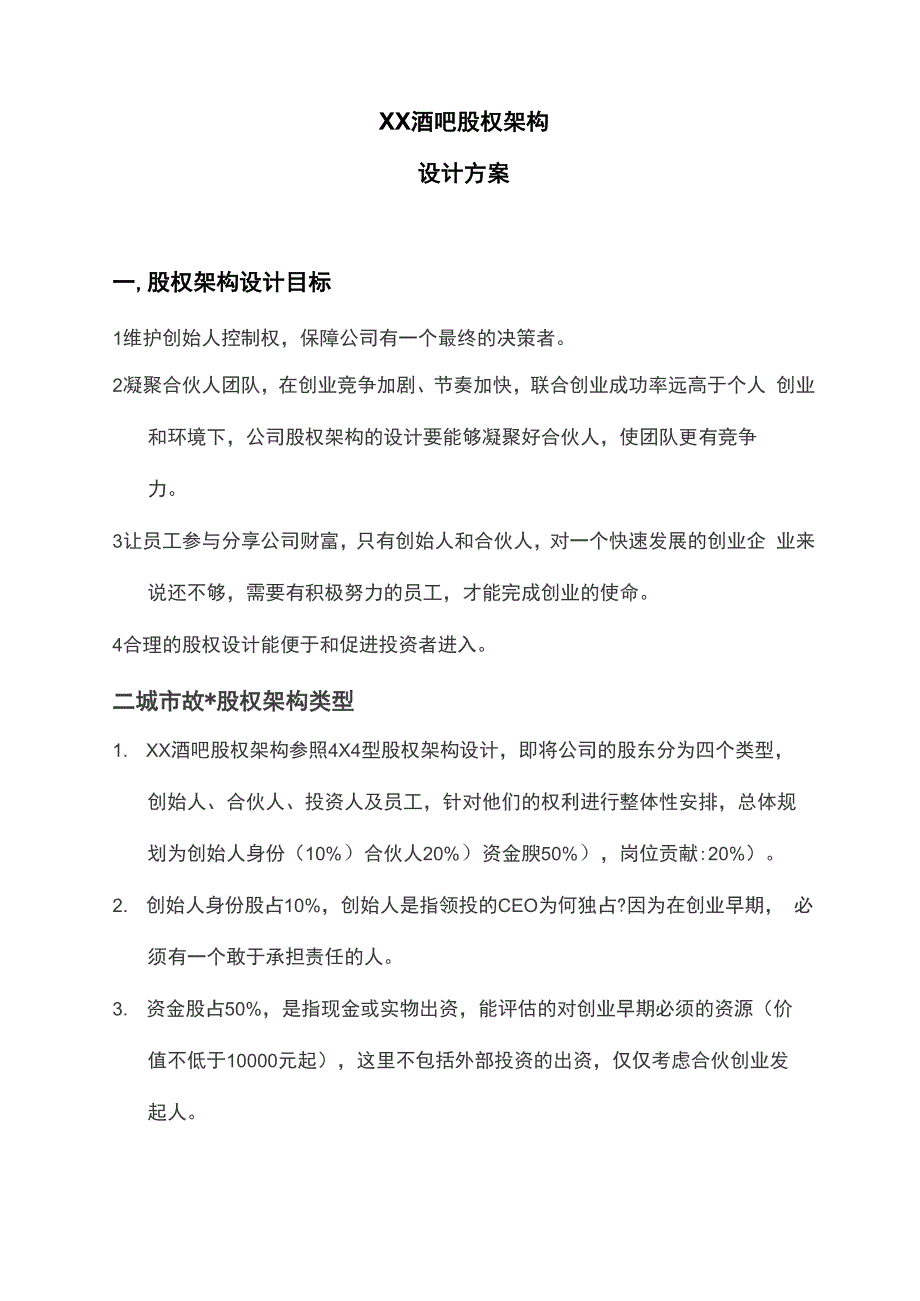 小酒吧股权架构设计_第1页
