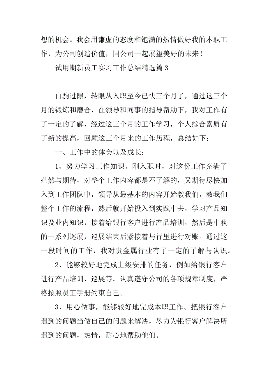 2023年试用期新员工实习工作总结_第4页