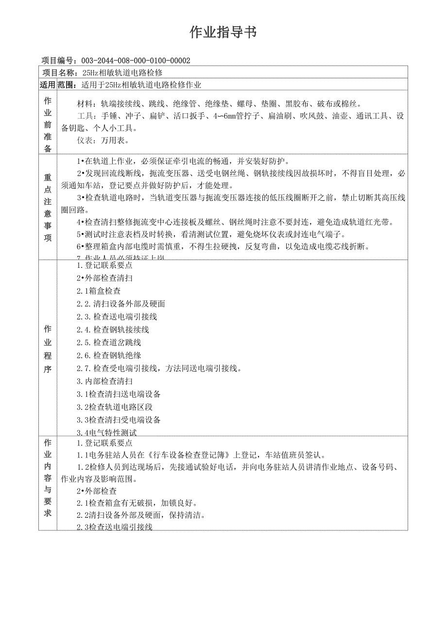 25HZ相敏轨道电路检修_第1页