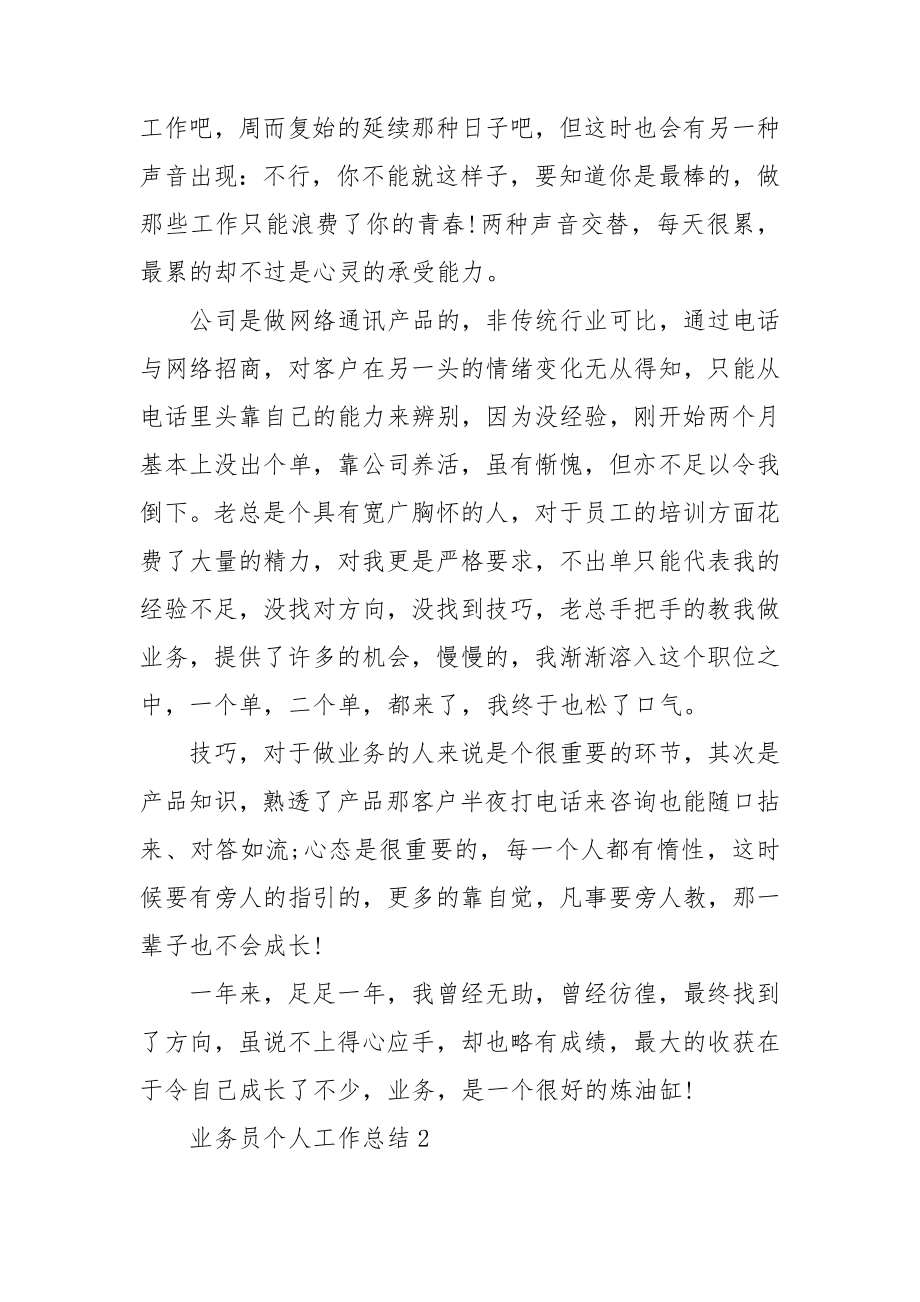 业务员个人工作总结(15篇).doc_第2页