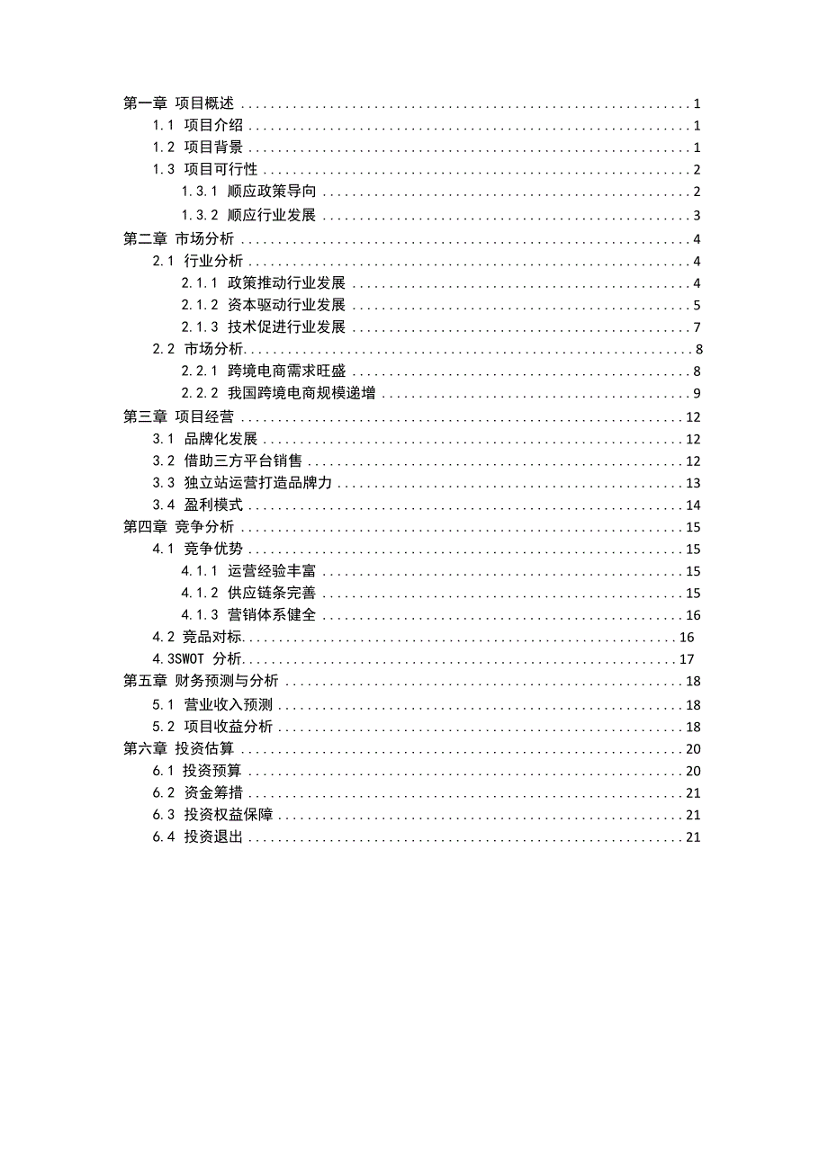跨境电商项目计划书_第2页