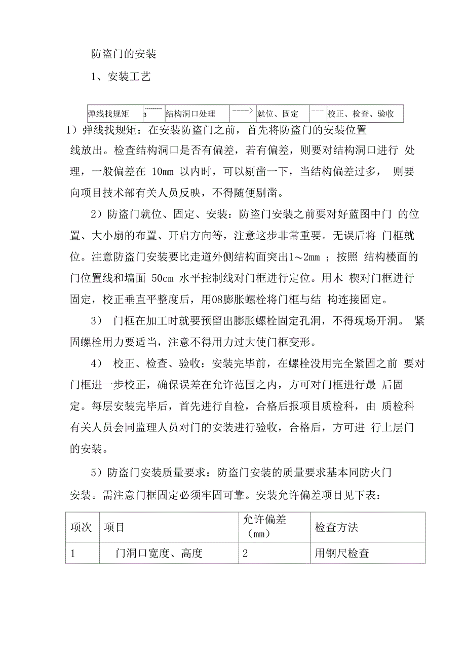 防盗门的安装_第1页