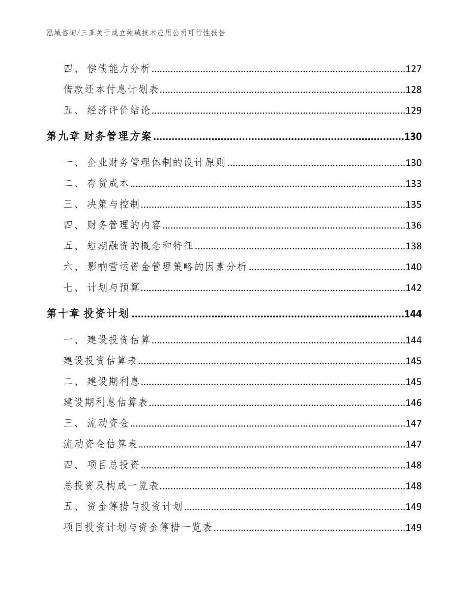 三亚关于成立纯碱技术应用公司可行性报告范文_第5页