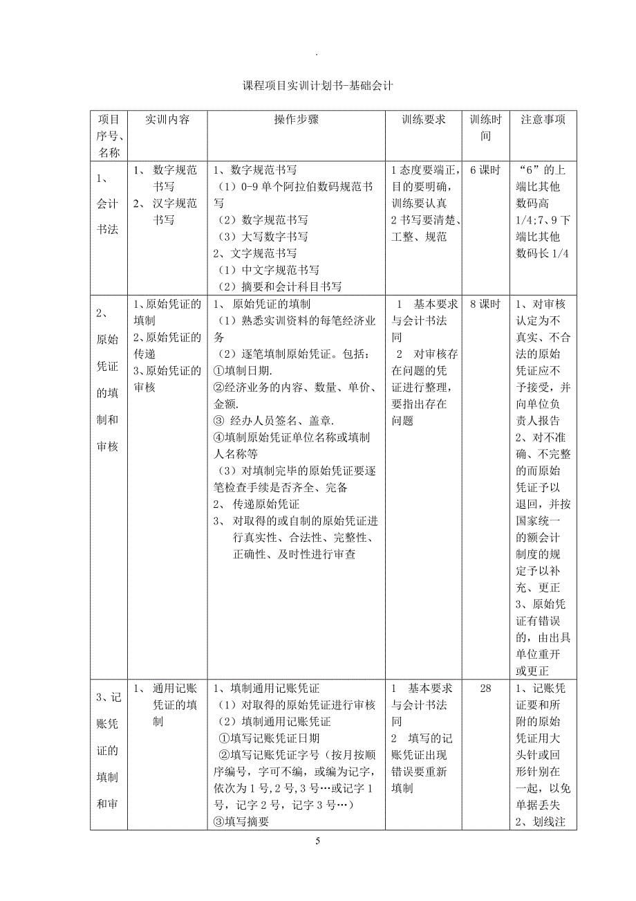 教案：基础会计实训教案.doc_第5页