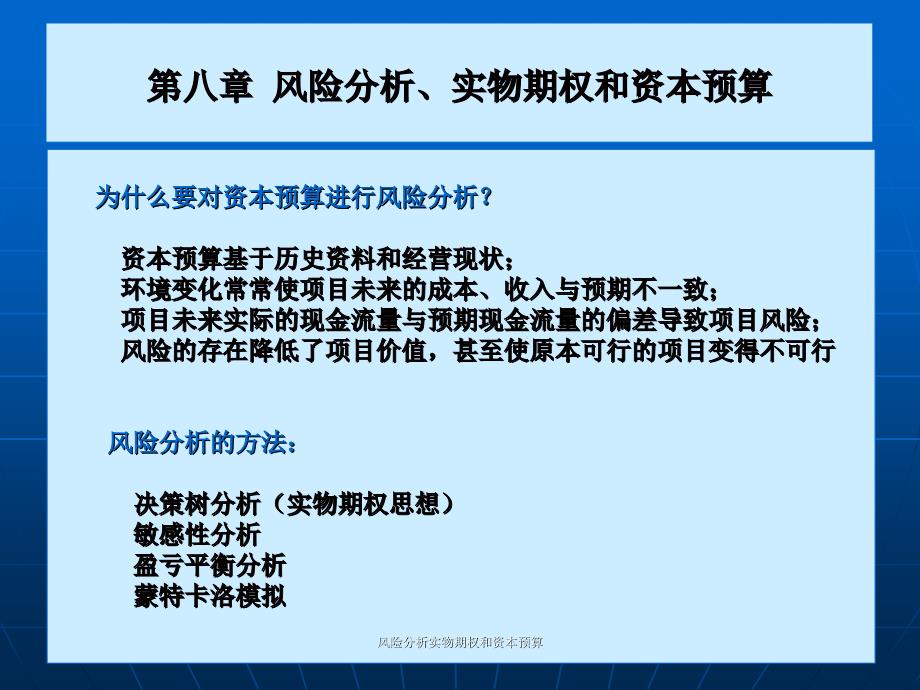 风险分析实物期权和资本预算课件_第1页