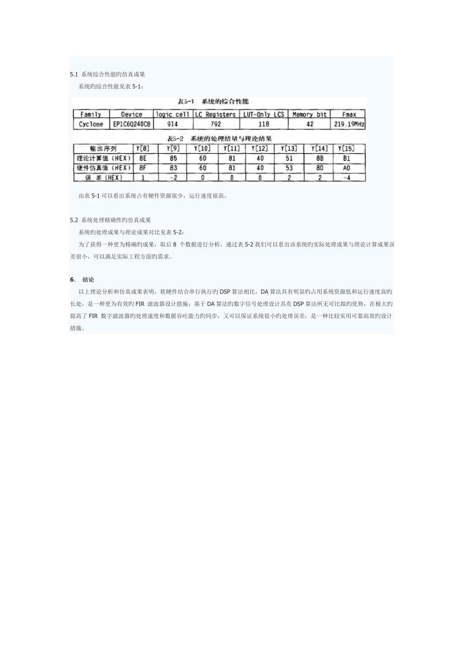 基于DA算法的FIR滤波器设计与实现概要_第4页