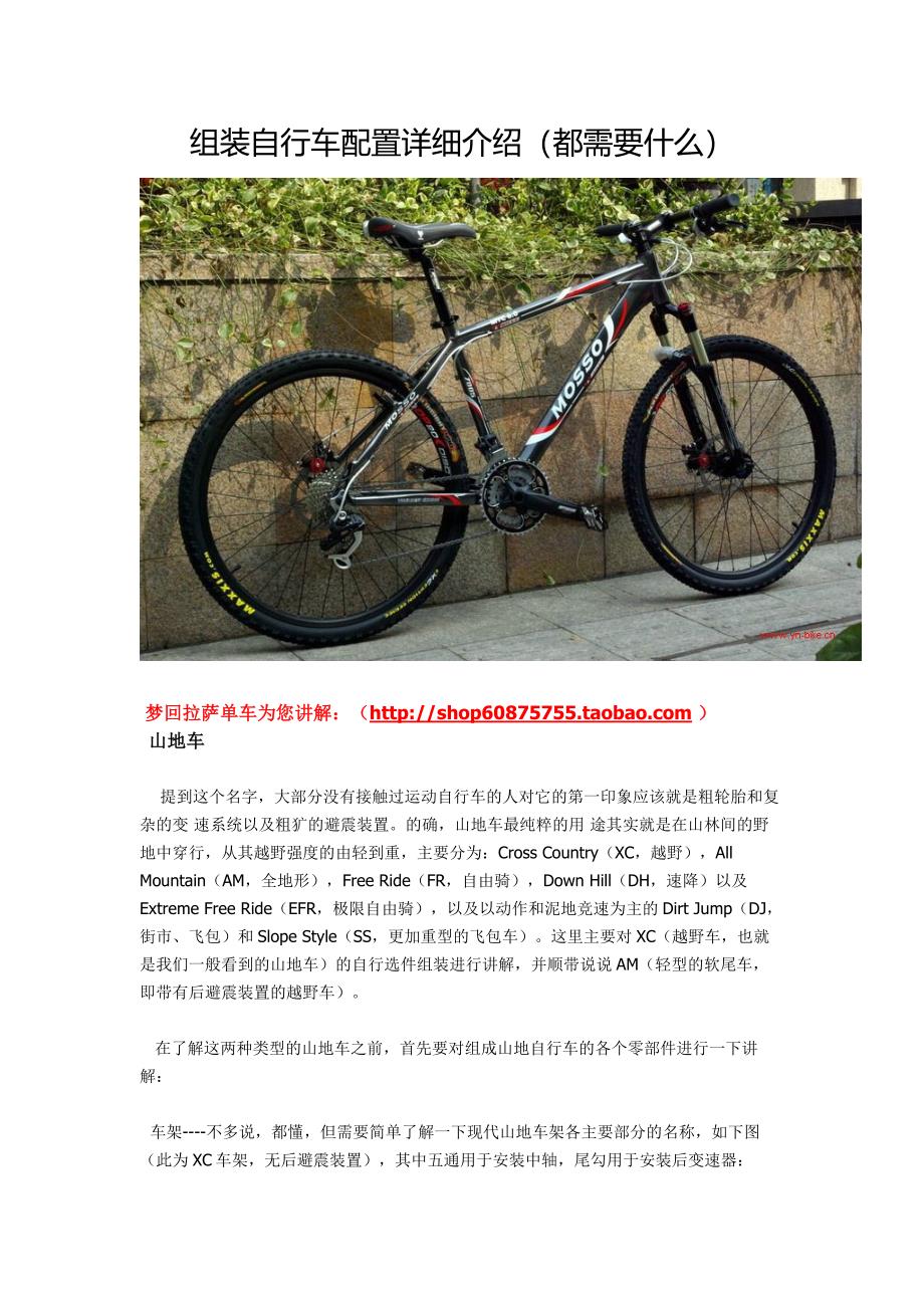 收藏：组装山地自行车配置详细介绍 必知.doc_第1页
