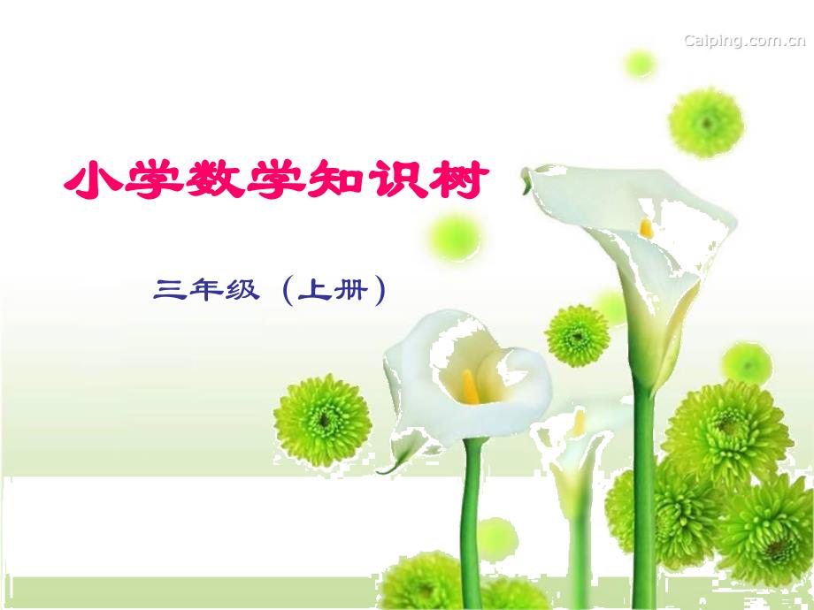 三年级数学上下册单元知识树PPT课件_第1页