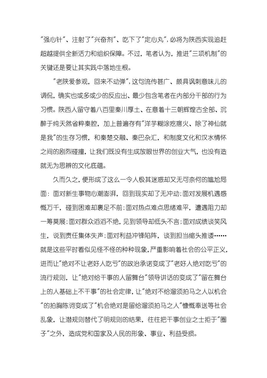 有关落实落实三项机制的心得体会范文三篇_第5页